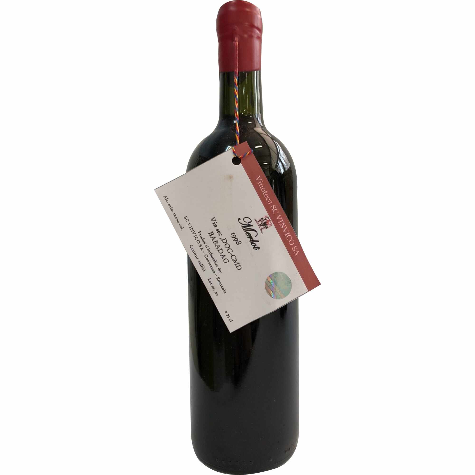 Vin de Vinoteca - Merlot Babadag DOCCMD 1998, 0.75L - in cutie de lemn